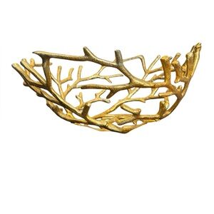 Gold Decorative Branch Bowl